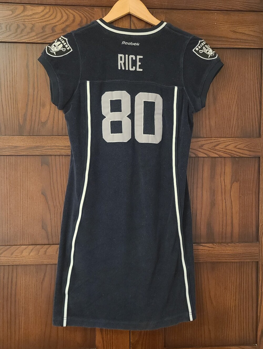 Vintage Jerry Rice Jersey Dress Women's Medium Oakland Raiders Terrycloth NFL - Picture 9 of 9